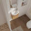 Meuble-lavabo simple avec plateau en céramique Zayvon-1744076221