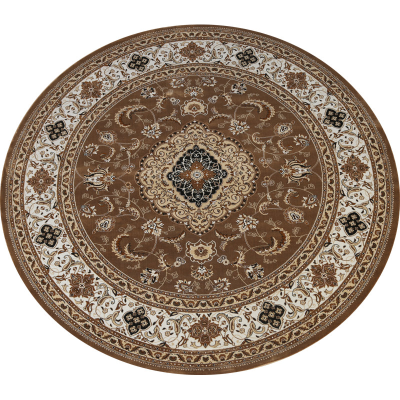 Tapis traditionnel Tabriz, Rond 8 pi 0 po x 8 pi 0 po