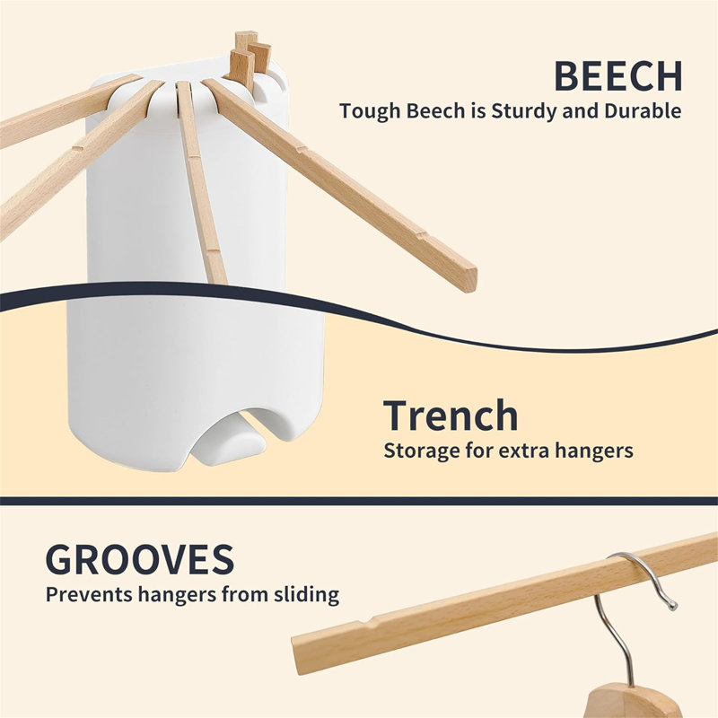 Tripod Wall Mounted Drying Rack - Foldable For Household Use