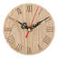 Horloge murale décorative classique en bois avec affichage analogique pour jardin, couloir ou extérieur (12 cm)