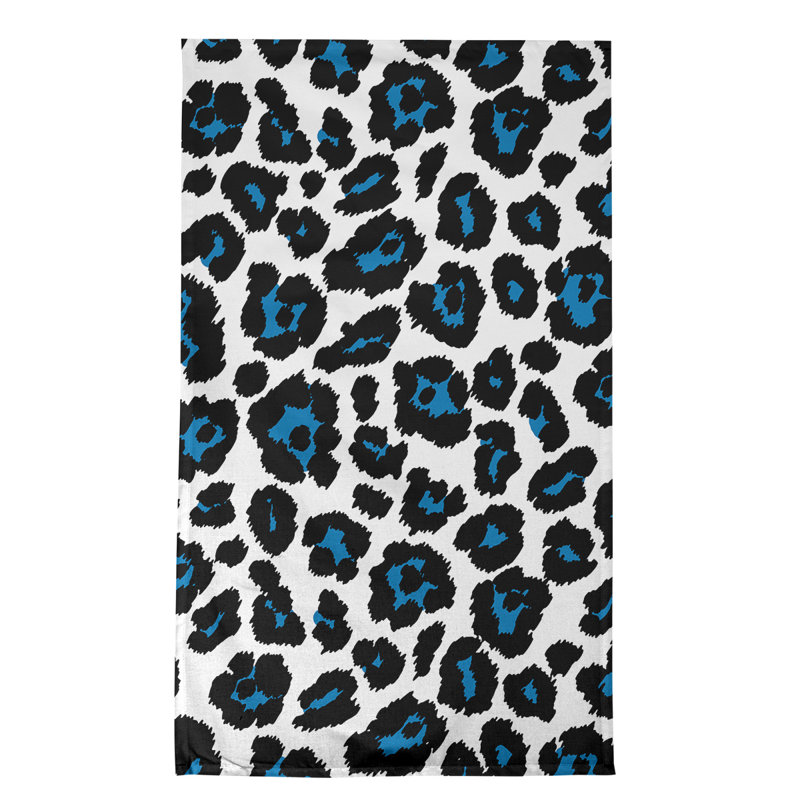 Tea Towel Kitchen Towel, White/Black/Blue, Cotton Blend