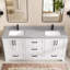 Dessus de meuble-lavabo rectangulaire 60 po avec double dosseret gris 60 po.