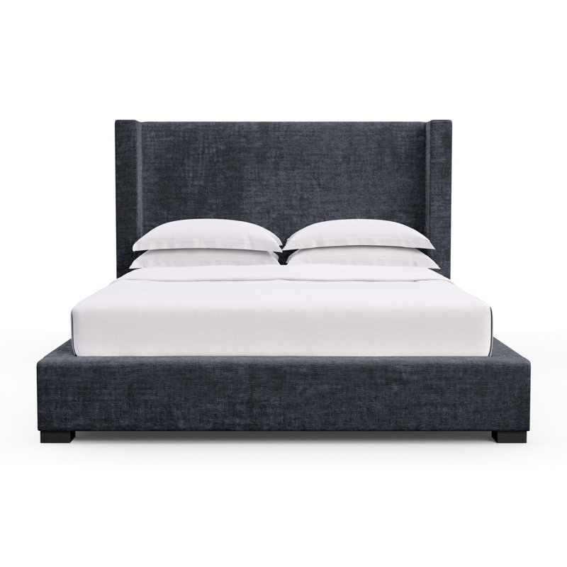 Velvet Wingback Bed