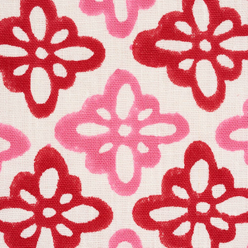 Schumacher x Molly Mahon Pattee Fabric, Pink