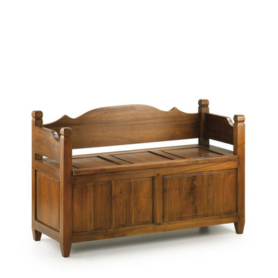 Garderobenbank mit Stauraum aus Holz