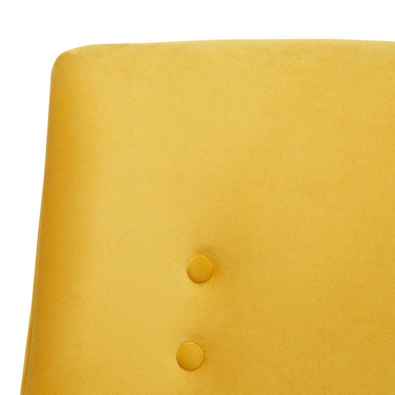Chaise d'appoint Arguello, Velours jaune