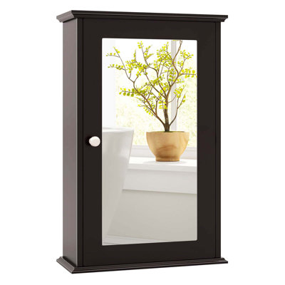 Aashish 13.5'' W 21'' H Wall Mounted Required Framed Medicine Cabinet Mirror Fixed