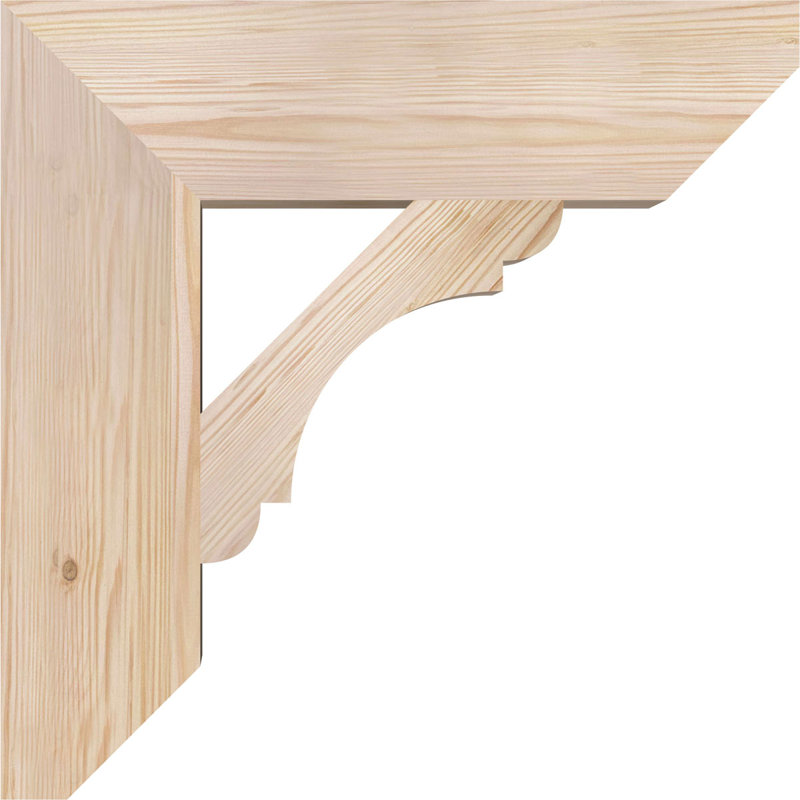 Support en bois / corbeau, Douglas (lisse), H 22 po x l 5,5 po x P 22 po