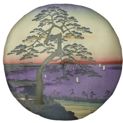 Utagawa Hiroshige Round Floor Pillow