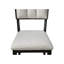 Tabourets de comptoir - Chaises de style contemporain en tissu de bois noir / gris 2 pièces