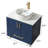 Leonaldo 30'' Blue Single Vessel Bathroom Vanity with Ceramic Top