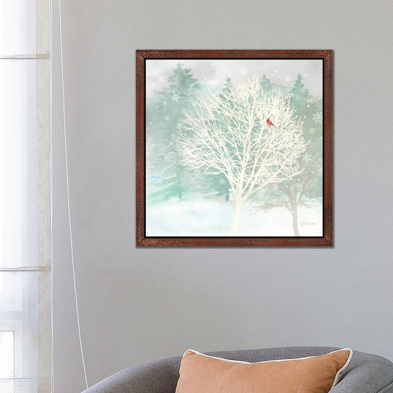 Winter Wonder II 1 Piece Floater Frame Painting on Canvas, 45.72 cm H x 45.72 cm W, Brown