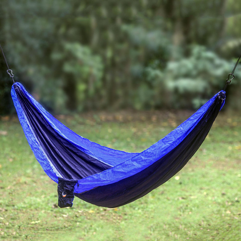 Hamac de camping Woodson, Bleu foncé/bleu pâle, Simple