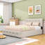 Grand lit plateforme tapissier avec tête de lit capitonnée, lit simple TG et deux tiroirs-749363513