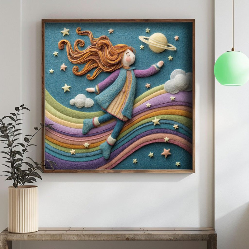 Peinture décorative en panneau de fibres à densité moyenne, H 27,56 po x l 27,56 po