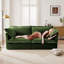 Canapé moderne à 2 places avec housse pour canapé de salon, canapé 2 places, canapé à assise profonde en chenille simple avec coussin rembourré et housse amovible, canapé confortable pour petit espace, appartement, vert-129680123