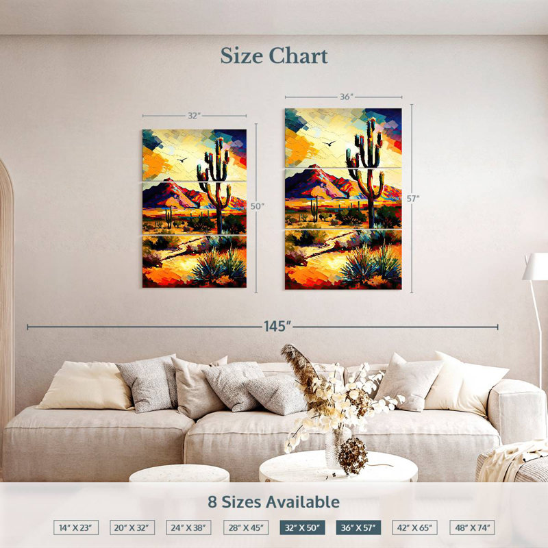 Alvord Sonoran Desert AZ III, H 50 po x l 32 po
