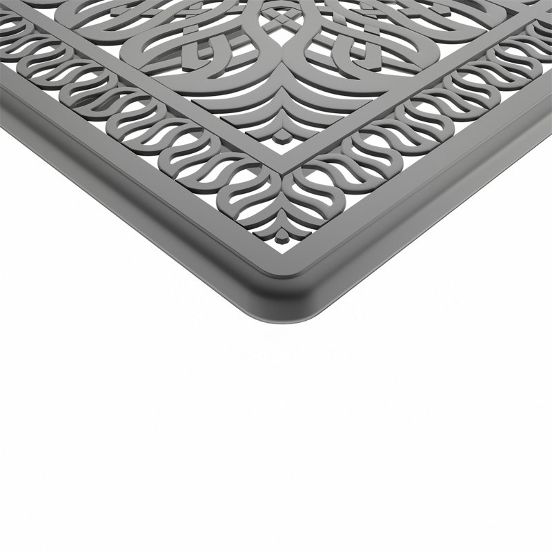 Ensemble de salle à manger toutes saisons en fonte d'aluminium avec chaises confortables et table polyvalente, 6