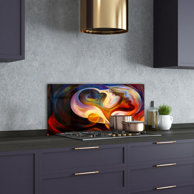 50cm W x 100cm L Glass Peel and Stick Panel