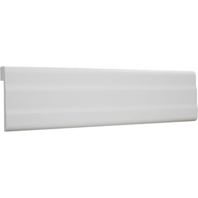 1 3/4 in. H x 3/4 in. P x 96 in. L, TrueCraft PVC Wainscot Cap Moulding, White