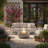 10.5“ H * 24" W Round Patio Propane Outdoor Fire Pit 40,000BTU with Concrete color