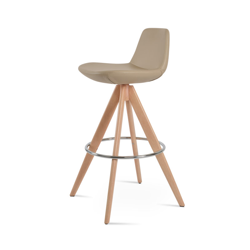Tabouret de bar et de comptoir pivotant Pera Pyramid, Cannelle, Tabouret de comptoir (siège d’une hauteur de 24