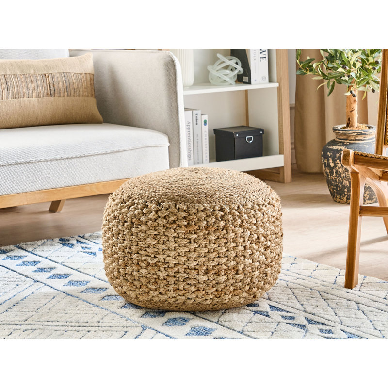 Brogdon 50cm Wide Round Pouf Ottoman