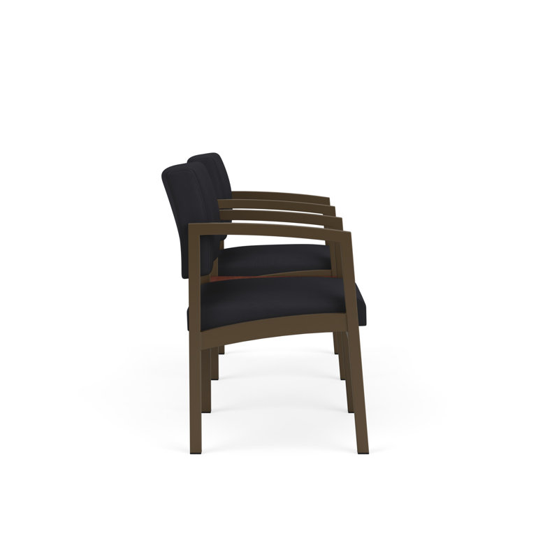 Structure tandem 2 places avec table centrale en acier Lenox, Bronze / cerise Canyon, Cerise Canyon