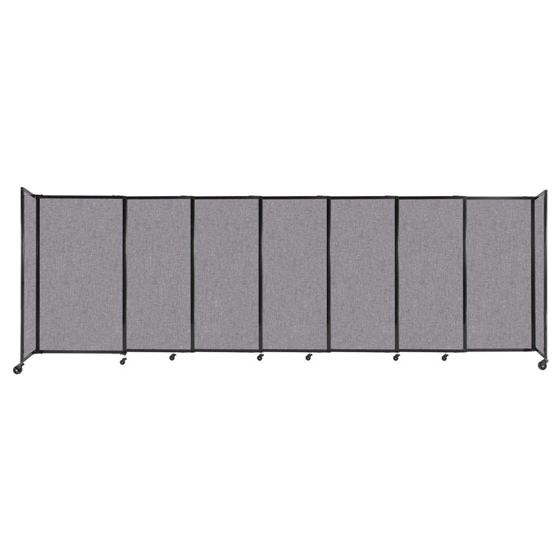 Cloison portative coulissante en tissu StraightWall, H 60 po x l 186 po x P 1 po, Gris nuageux