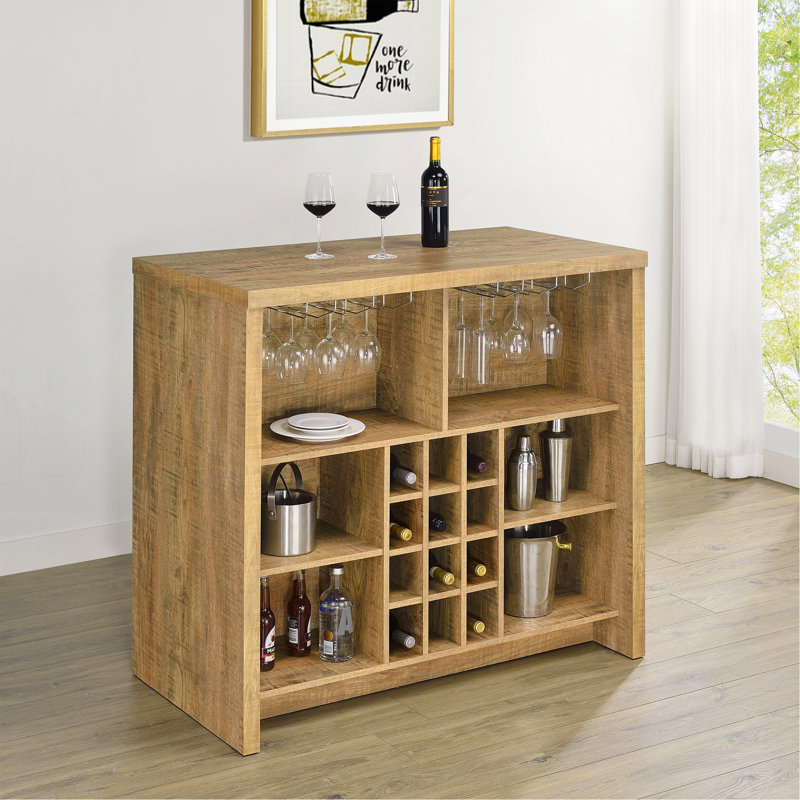 Bar de maison autoportant en bois d'ingénierie Irving Mango, Manguier