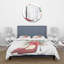 Ensemble de housse de couette en suède rouge-138869352