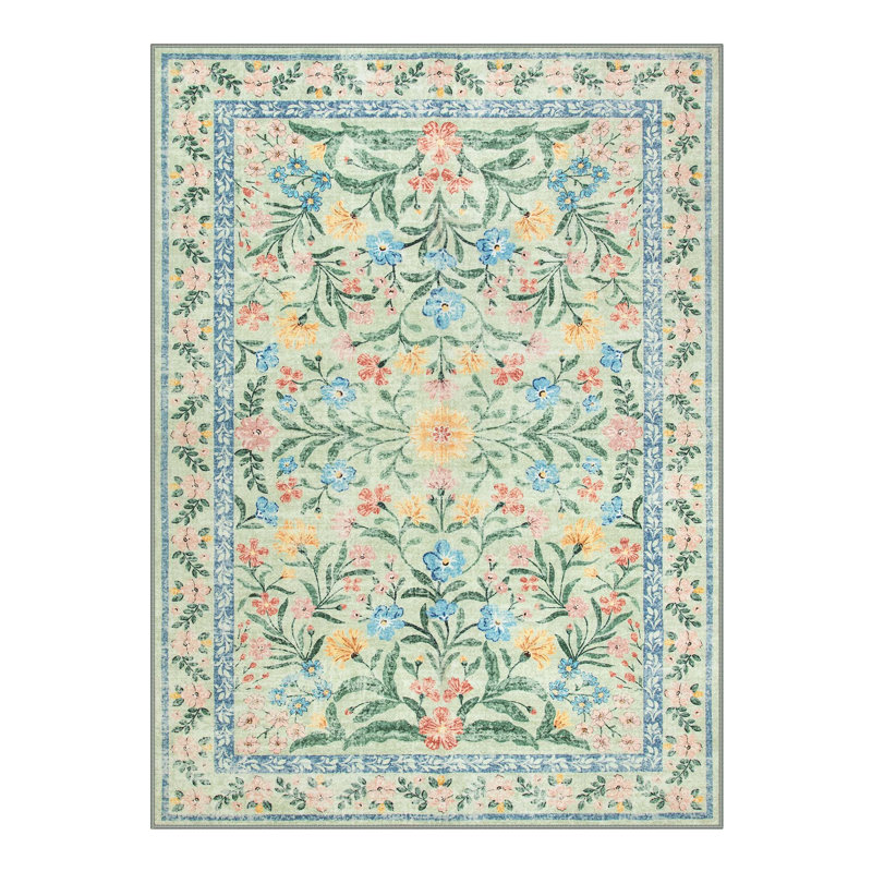  Tapis lavables antidérapants Boho, Rectangle 5 pi x 7 pi