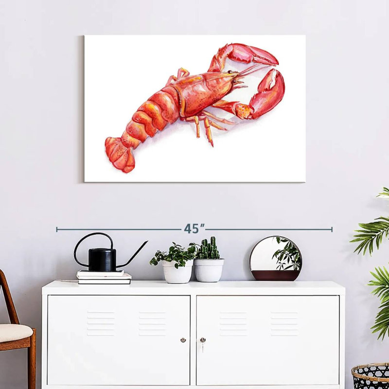 Vibrant Lobster, 24" H x 36" W