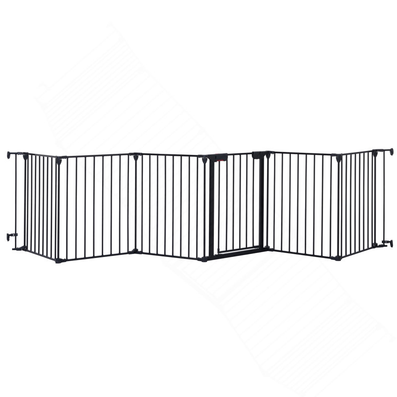 Barrière de sécurité réglable 150 po 6 panneaux de jeu en métal, H 29 po x l 150 po