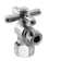 Turn Angle Stop with IPS Inlet and Compression Outlet with Cross Handle