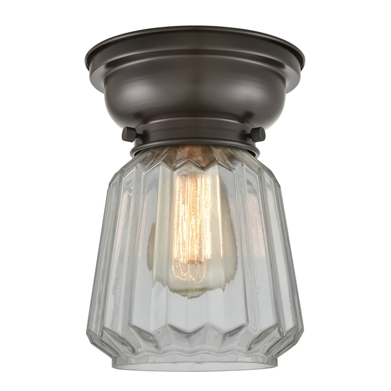 Plafonnier encastré 1 lumière 6,25 po Vinson, Transparent, Bronze huilé, Ampoule DEL 6 watts Vinage