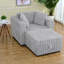 Canapés avec rangement, chaise longue moderne en métal à structure en peluche de 61,4 pouces