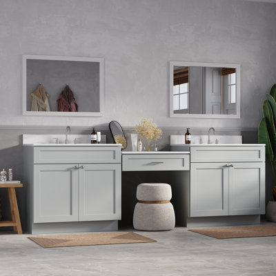  Meuble-lavabo double 103 po avec comptoir en quartz