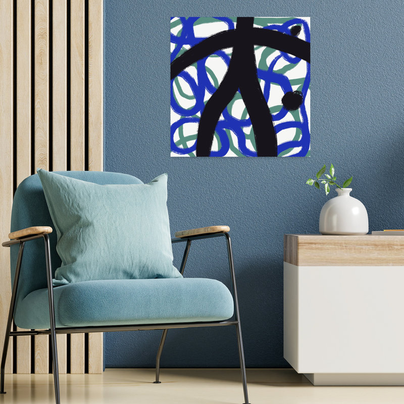 Art contemporain Energetic, H 18 po x l 18 po