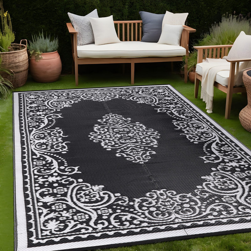 Aldo Oriental Indoor / Outdoor Rug, Rectangle 8' x 10'