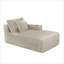 37.5-Inch Right Facing Chaise Longue, Plush Camel Velvet with Cup Holder, Flexible Matching, for Living Room Use
