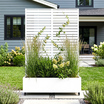 Eulau Metal Planter Box with Wheels