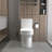Compact Toilet 1.28 GPF Round Comfort Height Floor Mounted One-Piece Toilet