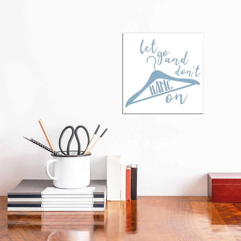 Hang On Blue by Milli Villa - Wrapped Canvas Print, 30.48 cm H x 30.48 cm W