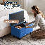 Structure en panneau de fibres de bois avec repose-pieds en lin-428688182