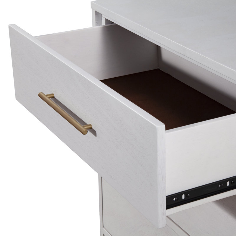 Petite commode à trois tiroirs Marino, Blanc