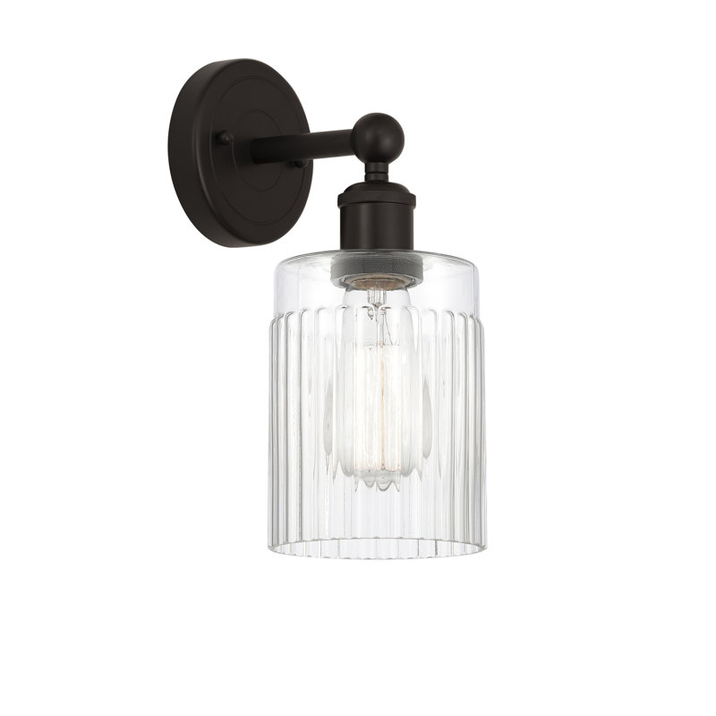 Kamena 1-Light Armed Sconce, Clear, Oil Rubbed Bronze