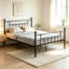 Double Metal Bed Frame with Headboard-1690835539-1690835538