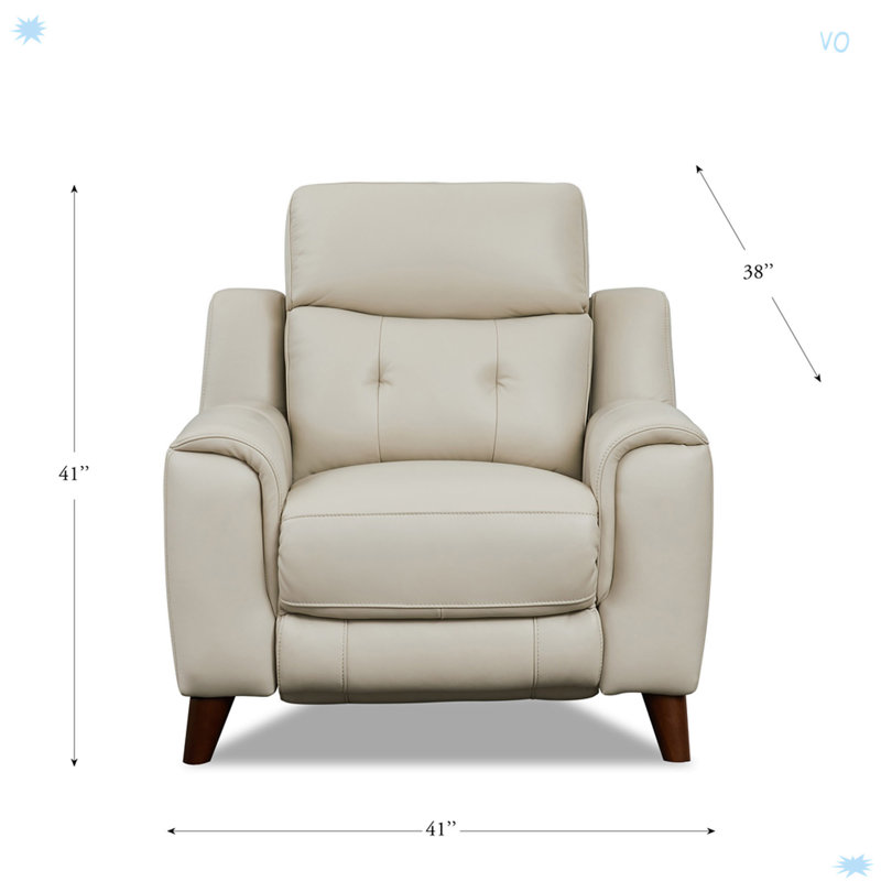 Fauteuil inclinable électrique Torino, Blanc cassé