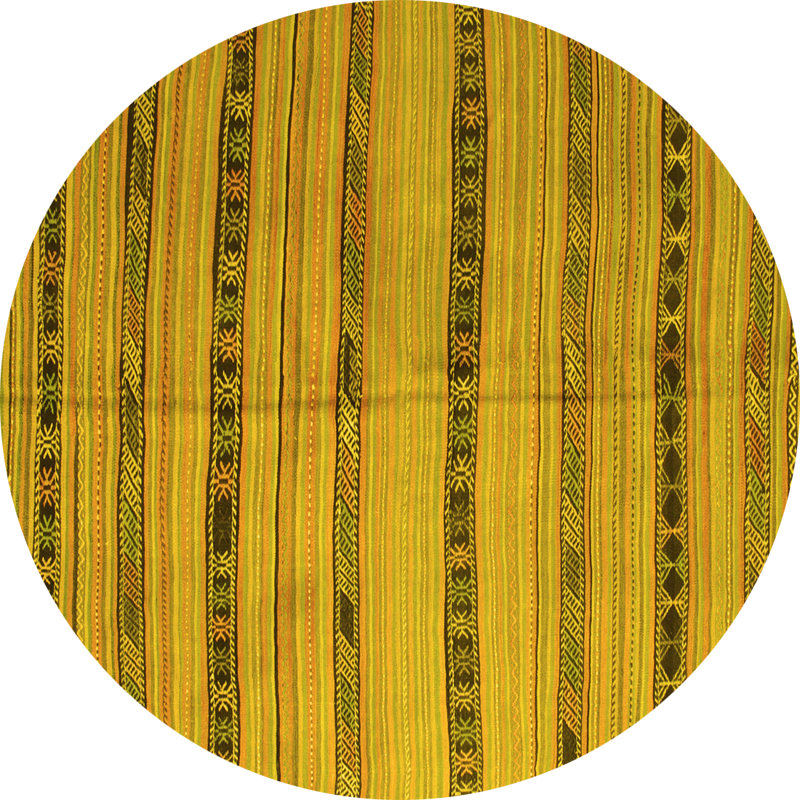 Latorrance Washable Southwestern Indoor Rug, Round 7'